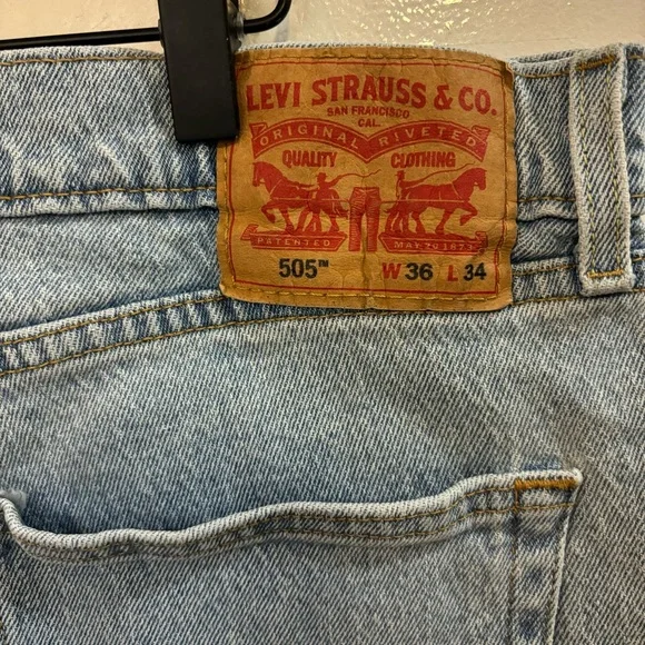 Levi’s Men’s 505 Regular Fit Jeans Shooting Star Light Wash Size 36X34 - Picture 6 of 9